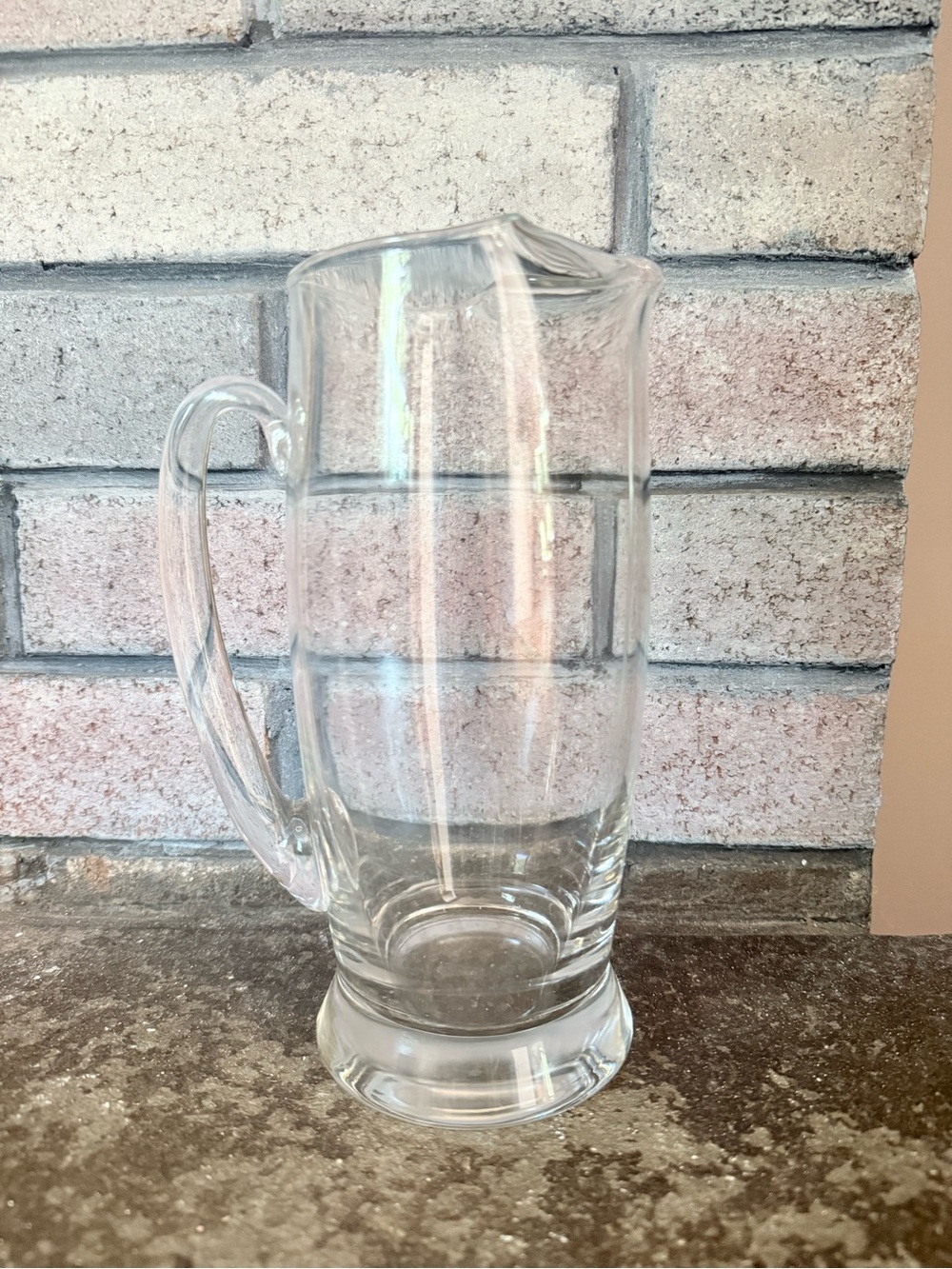 Vintage MCM Glass martini cocktail Beverage Pitcher with Handle
